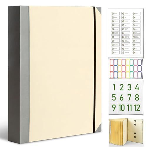 in Case I Die Binder with Labels, End of Life Planner Organizer Binder, Life Document Organizer Kit for Important Papers, for When I Die Planning, Estate Folio Organizer for Families - Khaki - Size 1Pack