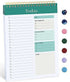 1Pack To Do List Notepad, Undated Daily Planner for Work and Goal Setting Greenery Sway, 52 Sheets, 9.8" x 6.5" , for Office, Home and school, Daily Task Planning, Notes and Everyday Organization - Dark Green - Size 1Pack