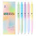 Gel Pens, 5 Pcs Black Ink Pens for Women, 0.7mm Medium Point Smooth Writing Pens with Silicone Grip, High-End Series Metal Clip Retractable Pens for Journaling Note Taking (5 Pcs Pastel)