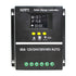 MPPT 36V/48V/24V/12V Solar Charge Controller Tools LCD Dual USB Lead Acid Lithium Batteries Quick Charger - Black - Size 80A