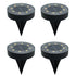 Solar Ground Lights Garden Lights Outdoor Lights Waterproof Lights LED Lights - Warm White - Size 4 Pack