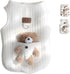 Pet Sweater Plush Bear Pattern Sleeveless Pet Clothing Puppy Outfit Kitten - Ivory - Size L