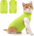 Cat Recovery Jumpsuit Abdominal Wound Protection Post-Surgery Cat Clothing - Yellow - Size M(Above 3.5 lbs)