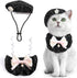 Cat Beret Cat Headscarf Pet Outfit Cat Accessories Halloween Pet Costume - Black