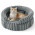 Cat Bed Plush Cat Bed Round Cat Bed Cat Furniture Cat Comfort High-Quality Cat - Navy / 23in
