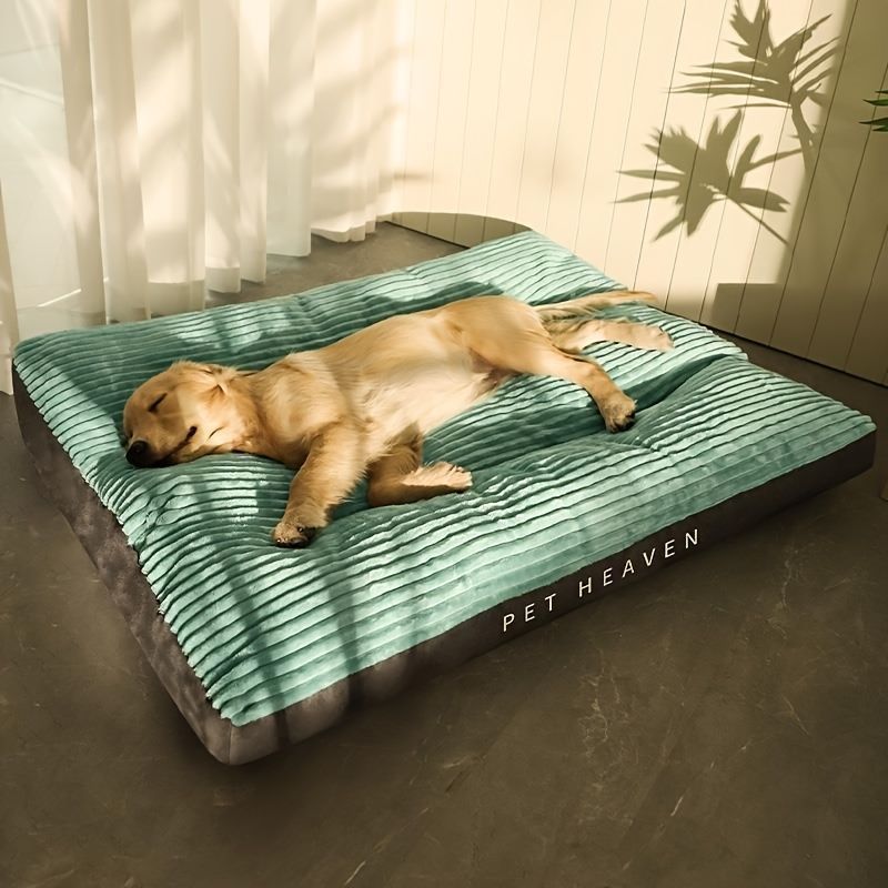 Warm Dog Bed Washable Pet Bed Non-Slip Dog Bed High Backrest Dog Bed Thick Dog - Green - Size 47*37.4in
