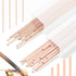 40Pcs 15% Silver Brazing Rods, Silver Solder Phos Copper Brazing Alloys Flat and Round Welding Rods for Air Conditioning Refrigerator Cold Storage HVAC Units (BCuP-2 20Pcs, BCuP-5 20Pcs)