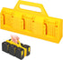 Battery Carrying Holder for 18V/14.4V, Portable Battery Case with Handle, Battery Organizer for Easy and Transport, Ideal for Tool Bags & Job Sites - Yellow - Size 6 Slots