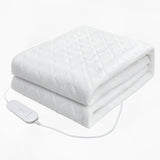 Heated Blanket Electric Throw,4 Heat Settings & 8H Auto Shut-Off Double Helix Fast Heating Electric Blanket,Skin-Friendly Cotton & Non-Slip Design Heated Throw with Overheat Protection - White - Size 55.1*62.9"