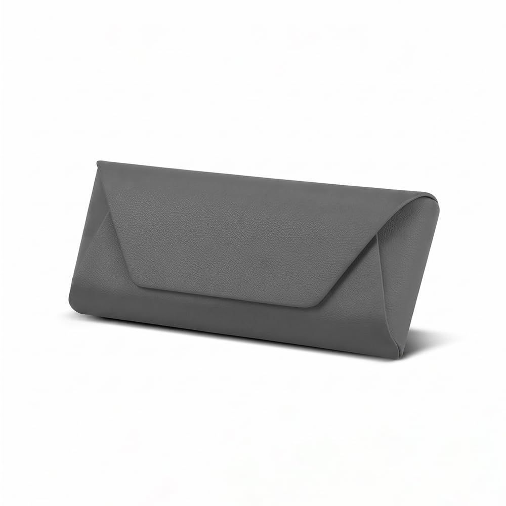 Car Glasses Case for Kia Sorento 2025 2026 BL/XM/UM/MQ4 Magnetic Leather Car Sunglasses Holder, Adhesive Mount Eyewear Organizer Box, Quick Release Dashboard Storage Accessory - Black - Size 16*6.3cm
