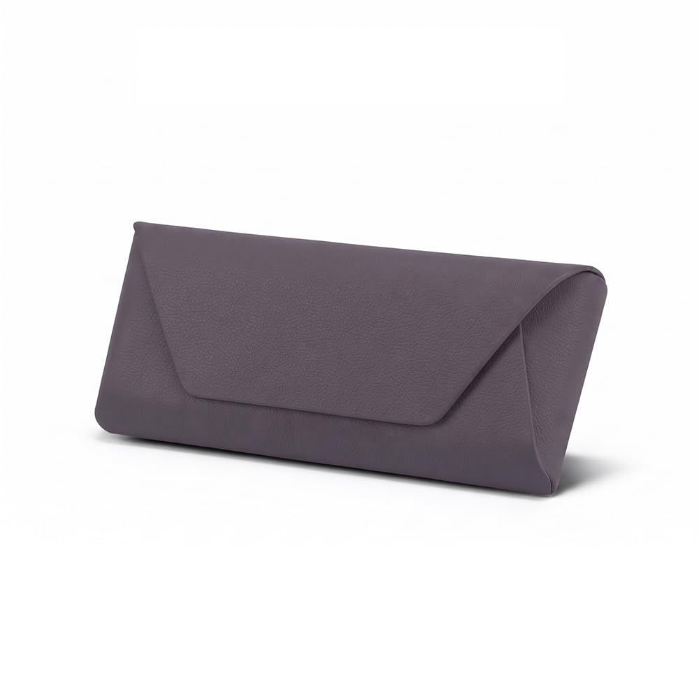 Car Glasses Case for Kia Sorento 2025 2026 BL/XM/UM/MQ4 Magnetic Leather Car Sunglasses Holder, Adhesive Mount Eyewear Organizer Box, Quick Release Dashboard Storage Accessory - Purple - Size 16*6.3cm