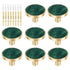 8Pcs Drawer Knob Set, Zinc Alloy Dresser Pull with Screws, Decorative Drawer Handle, Exquisite Furniture Knob for Closet Dresser Door - Green - Size 22mm