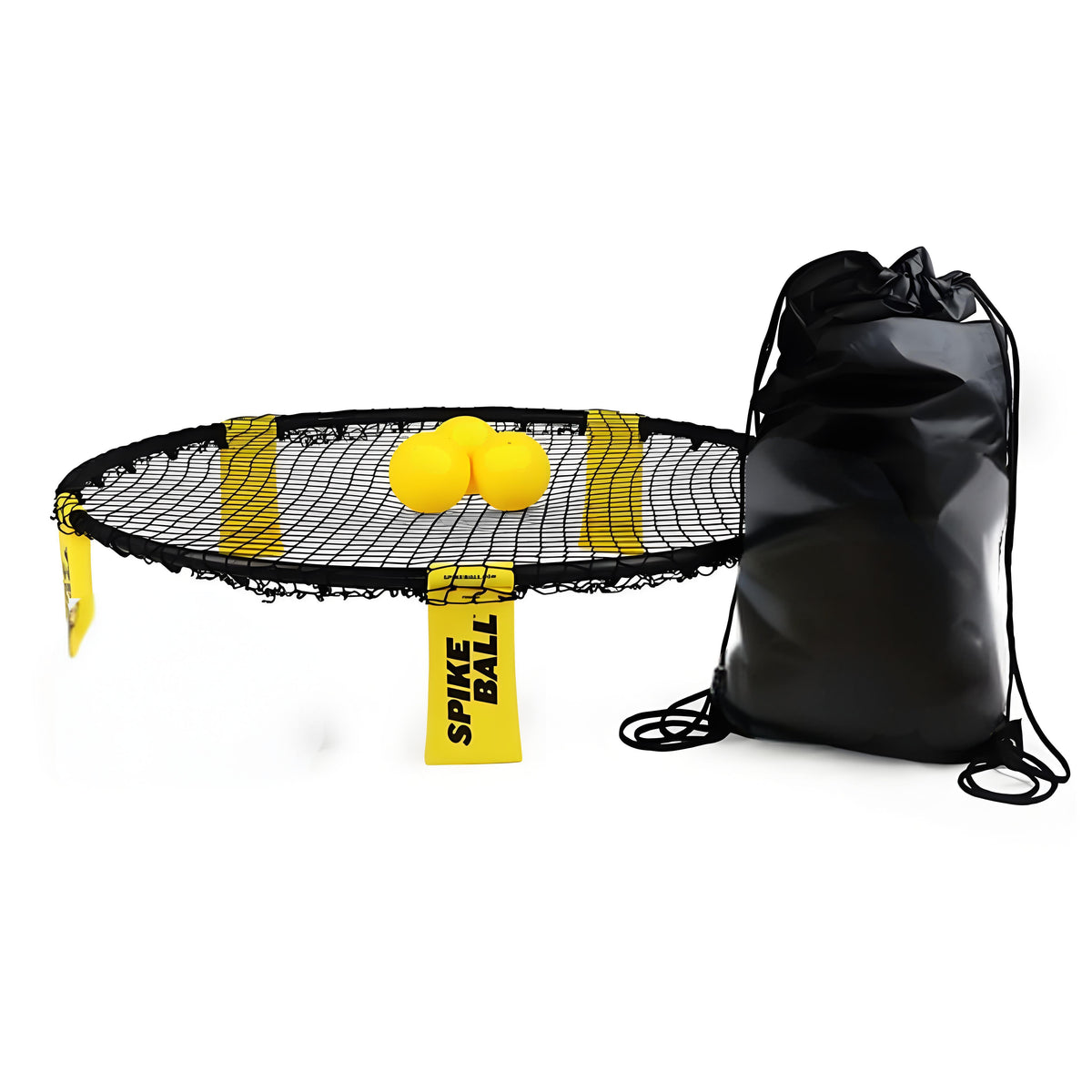 W3 Ball Original Roundnet Game Set, 4-Player Outdoor Volleyball with 3 Balls, Net & Bag for Lawn, Sand & Indoors