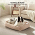 Dog Bed Soft Dog Bed Rabbit Velvet Dog Bed Teddy Fabric Dog Bed Cozy Dog Bed - Beige - Size 20in*19in