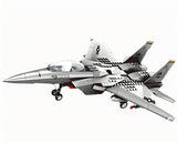 Christmas gift F-15 Eagle Fighter Jet Building Blocks Set, 223 Pieces Military Aircraft Model Kit for Kids & Enthusiasts（F15 fighter）