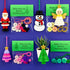 Christmas gift Christmas Button Ornament - Festive Santa Design Craft Kit- Set of 5 pieces（Santa Claus、Snowman、angel、Red Christmas tree and green Christmas tree）