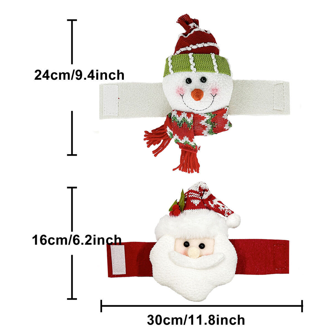 Christmas gift Warm Christmas Atmosphere - Festive Curtain Tie Decorations - Santa & Snowman Designs - Cozy Knitted Fabric（Santa Claus&snowman）