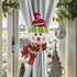 Christmas gift Warm Christmas Atmosphere - Festive Curtain Tie Decorations - Santa & Snowman Designs - Cozy Knitted Fabric（snowman）
