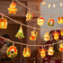 10M 80-LED Christmas Fairy String Lights: Santa/Snowman/Wreath Battery-Powered Warm White Decor for Home/Party
