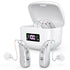 Rechargeable Behind-the-Ear Hearing Aids with Charging Case & LCD Display – Compact Sound Amplifier for Adults and Seniors (White Case, Silver Device)