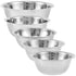 5-Piece Stainless Steel Mixing Bowl Set for Baking, Salad, Dough & Food Prep – Nesting Design with Measurement Marks and Durable Finish (Silver)