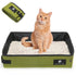 Portable Foldable Cat Litter Box – Waterproof, Leak-Proof Travel Cat Toilet with Large Opening, Ideal for Camping, Hotel Stays, Road Trips (Green)