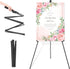 Portable Folding Metal Tripod Easel for Wedding Signs, Posters & Art Displays – Adjustable Height, Non-Slip Base (Black)