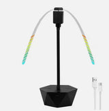 Rechargeable Anti-Fly Fan for Table – Foldable Holographic Blade Insect Repeller with Soft-Stop Safety, USB Charging for Indoor Outdoor Use, Picnic, BBQ, Kitchen, and Camping (Black)