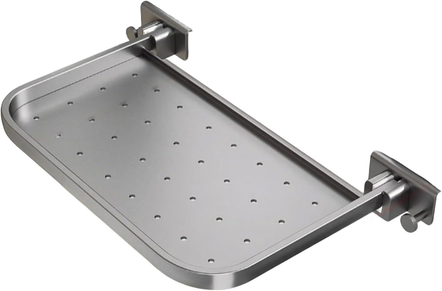 Foldable Window-Mounted Drying Rack with Clamp-on Design for Shoes, Plants & Small Items (Grey)