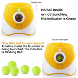 Automatic Dog Ball Launcher with 15 Mini Tennis Balls & Mesh Bag – Rechargeable Pet Toy for Small Dogs, Adjustable Launch Distance, Interactive Play (Orange)