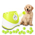 Automatic Dog Ball Launcher with 15 Mini Tennis Balls & Mesh Bag – Rechargeable Pet Toy for Small Dogs, Adjustable Launch Distance, Interactive Play (Light Green)