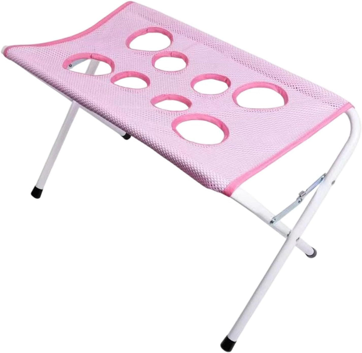 Foldable Pet Grooming Hammock with Leg Holes, Anti-Scratch Mesh Bathing Station for Cats and Small to Medium Dogs, Portable Nail Trimming and Washing Aid (Pink)