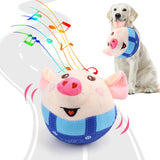 Interactive Pig Dog Toy – Rechargeable, Self-Moving & Squeaky with Recording & Music Modes, Dual-Mode Sound Activation, Durable Plush Cover, Ideal for Small to Large Dogs to Relieve Boredom and Anxiety (Blue)