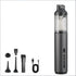 4-in-1 Cordless Handheld Vacuum with Suction & Blower Modes, 170ml Dust Cup, USB-C Charging, 4 Attachments—For Car, Home, Desk, Pet Hair—Lightweight, Tool-Free Emptying (Grey)