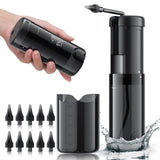 Electric Ear Cleaner with 5 Modes – Rechargeable Ear Irrigator with LCD Display, Foldable Nozzle, and Soft Silicone Tips for Safe Earwax Removal at Home or Travel (Black)