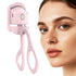 Electric Heated Eyelash Curler – 24H Long-Lasting Curl, USB Rechargeable, Dual Temperature Modes, Fast Heating in 10 Seconds, Portable & Lightweight (Pink)