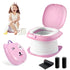 Portable Folding Potty for Toddlers – Compact Travel Toilet with Cat Design, Easy to Carry & Clean, Ideal for Home, Car, Camping, Outdoor Use (Pink)
