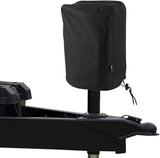 Heavy-Duty 2-Layer 600D Polyester Jack Cover for Electric Tongue Jacks on Campers, RVs, and Trailers—Features Double-Pull Drawstring, Cord Locks, and Reinforced Seams for Outdoor Use (Black)