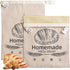 2-Pack Reusable Bread Storage Bags with Roll-Top Design, Snap Closure, Wheat Illustration, and Dual-Layer Construction—Perfect for Storing Loaves, Baguettes, and Baked Goods on Countertop, in Fridge, or Pantry (Light Brown)
