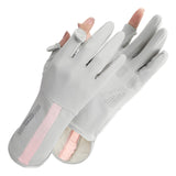 UV Protective Driving Gloves for Women – UPF 50+ Sunscreen Gloves with Touchscreen Function & Anti-Slip Palm, Long Cuff for Hiking, Cycling, Fishing, Golfing (Grey)