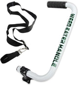 Ergonomic Weed Eater Handle Extension with Adjustable Angle and Shoulder Strap, Durable Aluminum Alloy Grip for Lawn Trimmer (White)