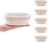 5 Pack Oval Sourdough Proofing Basket Set with Linen Liner, Natural Rattan Bread Fermentation Bowl for Artisan Baking, Splinter-Free Dough Rising Basket for Home Bakers (6.5inch,Beige)