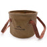 Multi-Use Collapsible Bucket – Foldable Camping Container with Dual Handles, 10L/20L Capacity, Supports 22 lbs or 44 lbs, Waterproof PVC Mesh for Fishing, Washing, Picnics & Outdoor Use (Coffee,Trumpet)