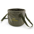 Multi-Use Collapsible Bucket – Foldable Camping Container with Dual Handles, 10L/20L Capacity, Supports 22 lbs or 44 lbs, Waterproof PVC Mesh for Fishing, Washing, Picnics & Outdoor Use (Forest Green,Large)