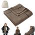 Premium Travel Blanket – Ultra-Soft Knit Wrap for Airplane, Car, Office Naps, and Gifts – Lightweight, Breathable, and Stylish with Storage Bag (Brown)