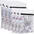 6-Pack Fine Mesh Laundry Bags with Reinforced Zipper, Delicate Garment Washer for Lingerie, Sweaters, Shirts & Pants (White)