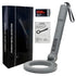 Portable Handheld Metal Detector with 180° Rotating Probe – Foldable Design, LED Indicator & Alarm, Ideal for Security Checks, Schools, Airports, and Outdoor Use (Gray)