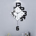 Modern Diamond Wall Clock – Creative 3D Design Silent Quartz Wall Clock for Living Room, Bedroom, Office, Home Decor, Battery Operated (Black-White)