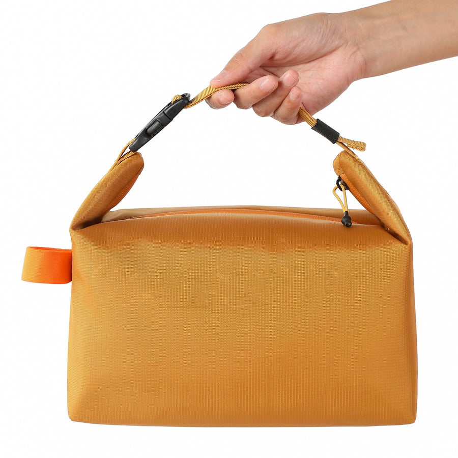 Foldable Lunch Bag – Reusable Insulated Cooler Tote with Waterproof Zipper, Leak-Proof Design, Lightweight & Compact, Ideal for Work, School, Picnic, Travel (Yellow)