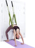 Door-Hanging Yoga Hammock for Backbend & Stretching – Adjustable Aerial Yoga Strap with Dual Anchors, Full-Body Flexibility Trainer for Home Use (Green)